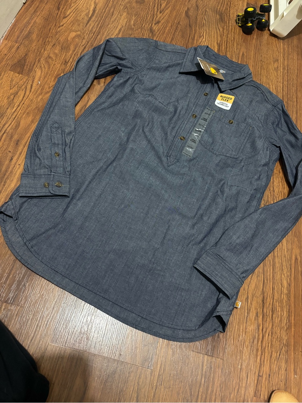 Carhartt: Denim "Rugged Flex" Longsleeve Shirt